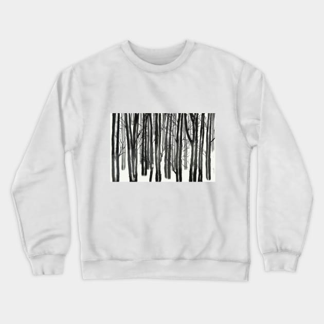 Winter forest landscape Crewneck Sweatshirt by colorandcolor